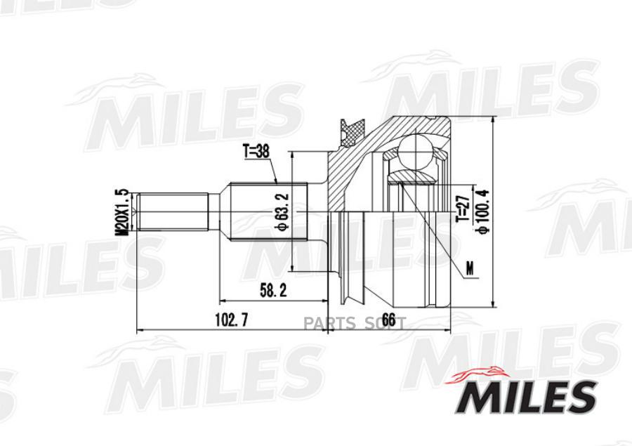 MILES Шрус MILES ga20530 комплект