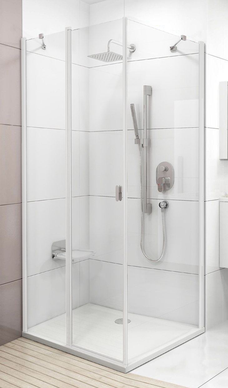 

Душевой уголок Ravak CRV2-80+CPS Transparent профиль белый, Chrome