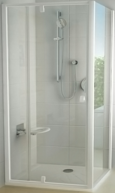 

Душевой уголок Ravak PDOP2-120 + PPS-100 профиль белый, Blix