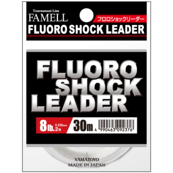 Леска флюорокарбоновая Yamatoyo FLUORO SHOCK LEADER #0.6/2LB 30м, 0.128мм, прозрачный, 1кг