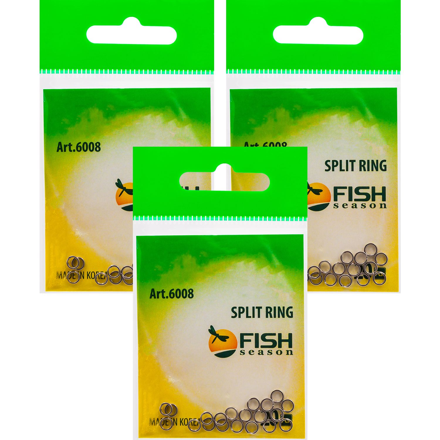 Кольца заводные Fish Season SPLIT RING 6008 3.5 мм, 3 кг (60 шт/3уп)
