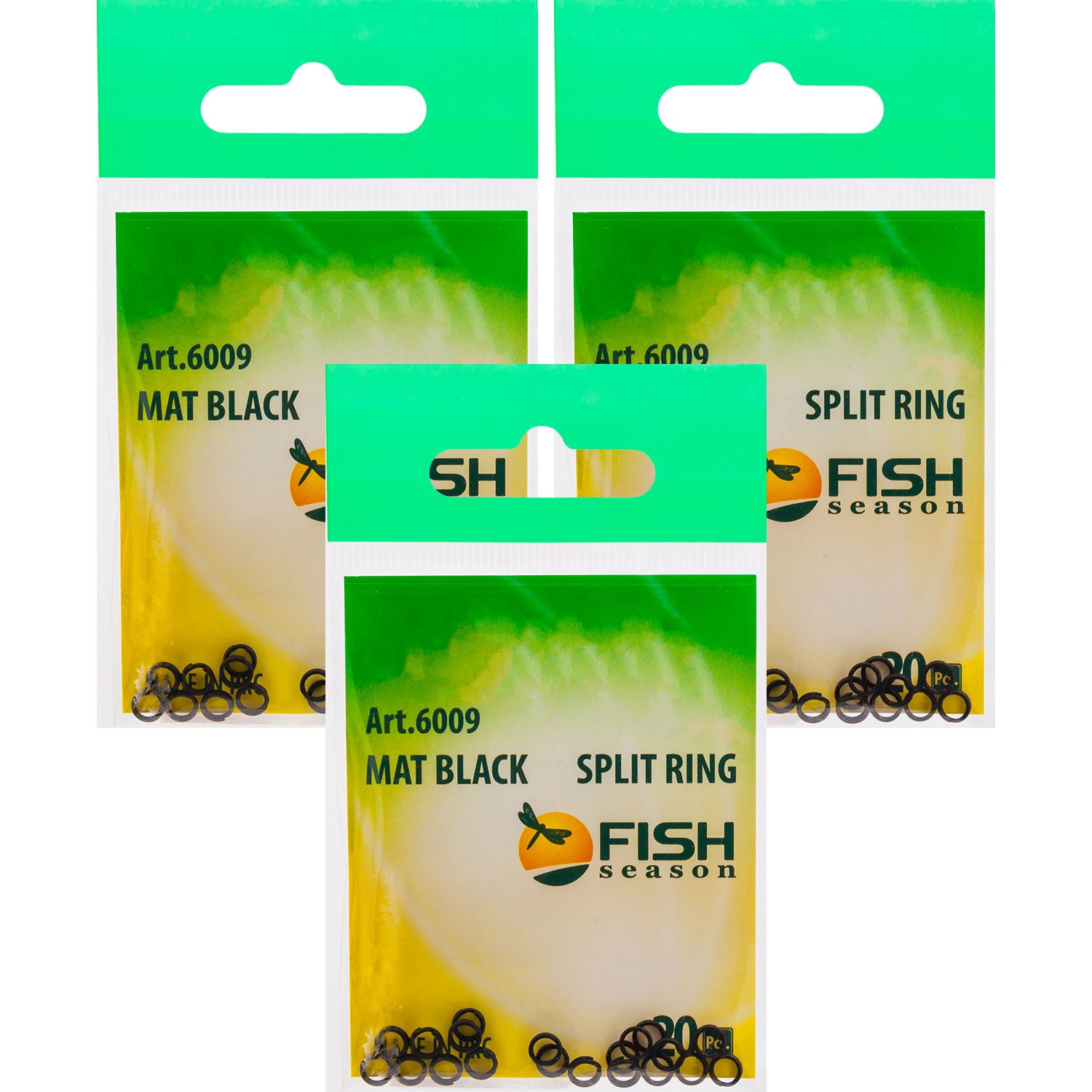Кольца заводные Fish Season SPLIT RING 6009 Mat Black 3.5 мм, 3 кг (60 шт/3уп)