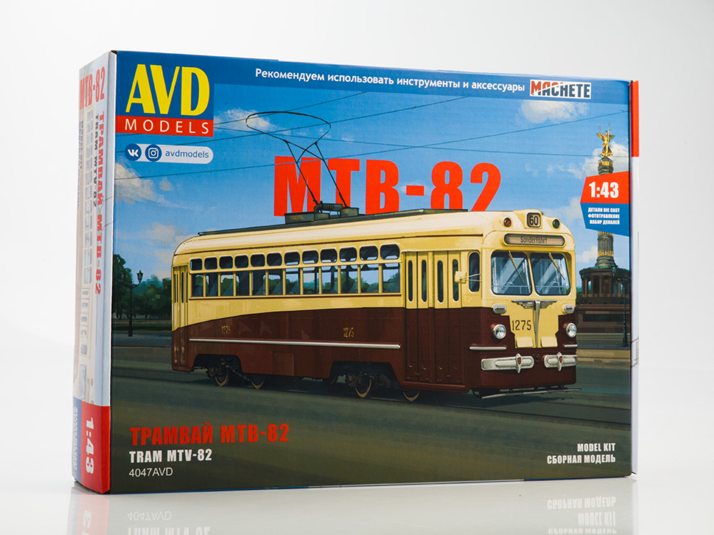 фото 4047avd сборная модель трамвай мтв-82 avd models