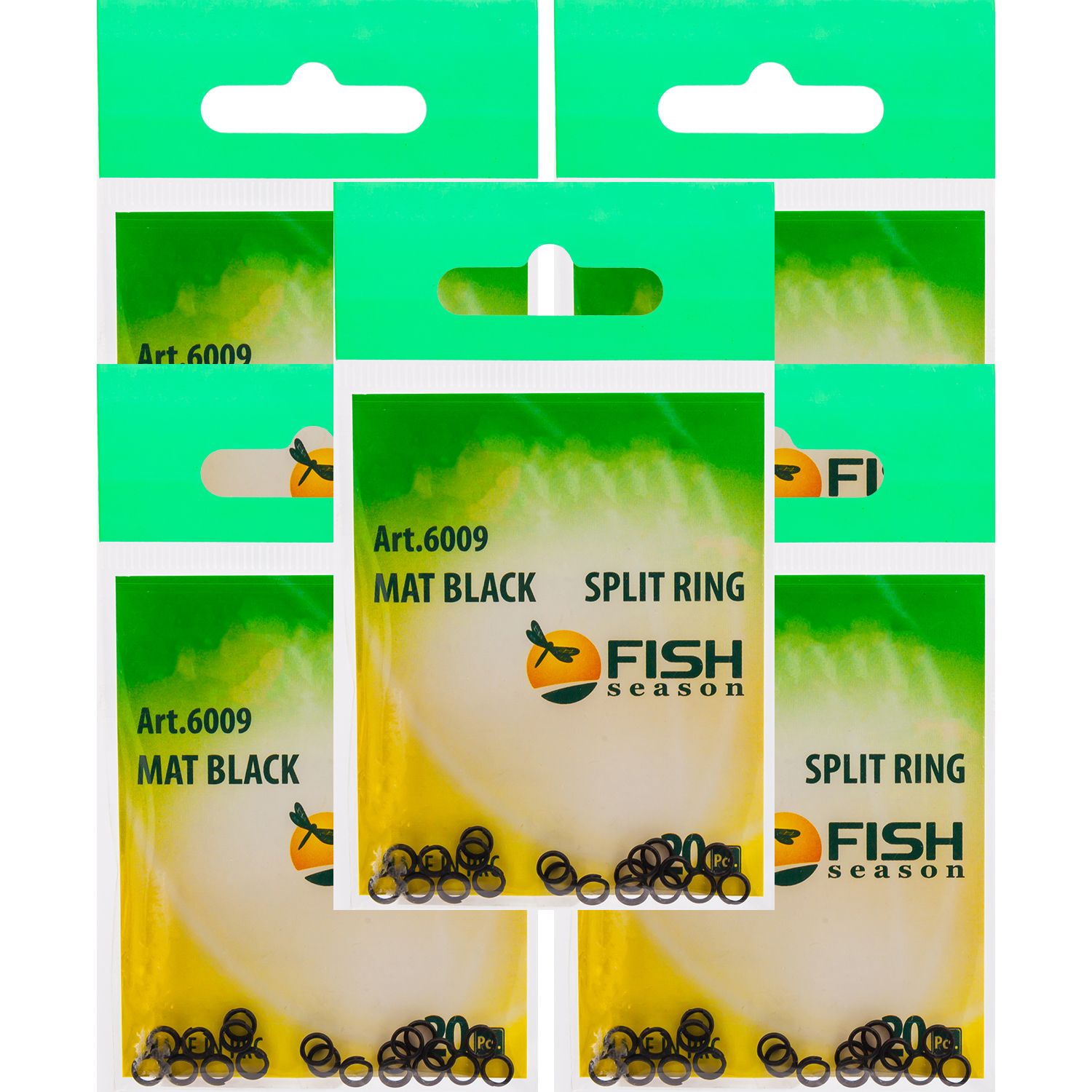 Кольца заводные Fish Season SPLIT RING 6009 Mat Black 4.0 мм, 4 кг (100 шт/5уп)