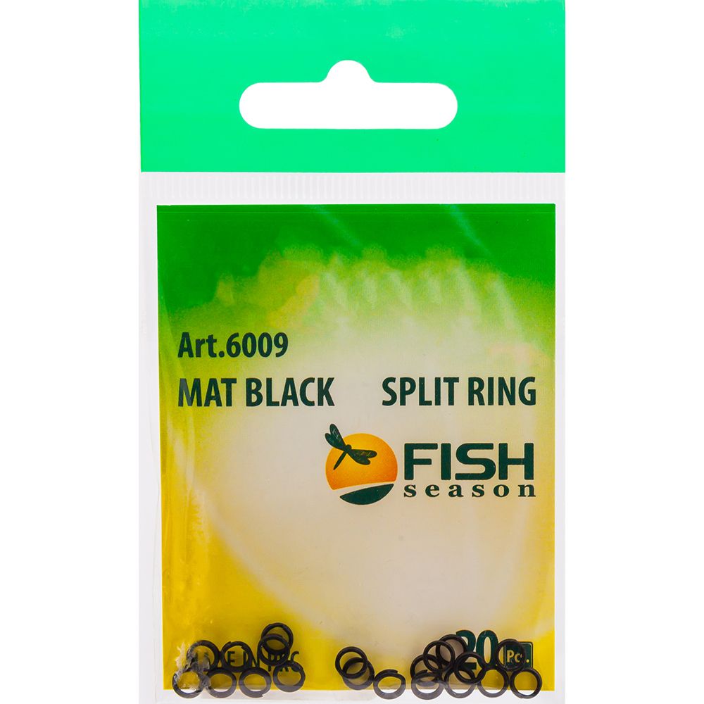 Кольца заводные Fish Season SPLIT RING 6009 Mat Black 4.0 мм, 4 кг (20 шт/уп)