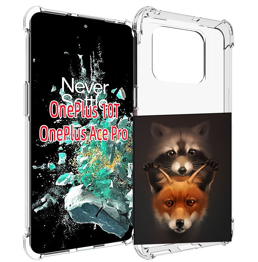 

Чехол MyPads енотик-лисенок для OnePlus 10T, Прозрачный, Tocco