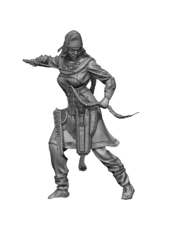 

Скифская знатная женщина 4 век до н.э., 54 мм, материал белый металл, CHM-54283M