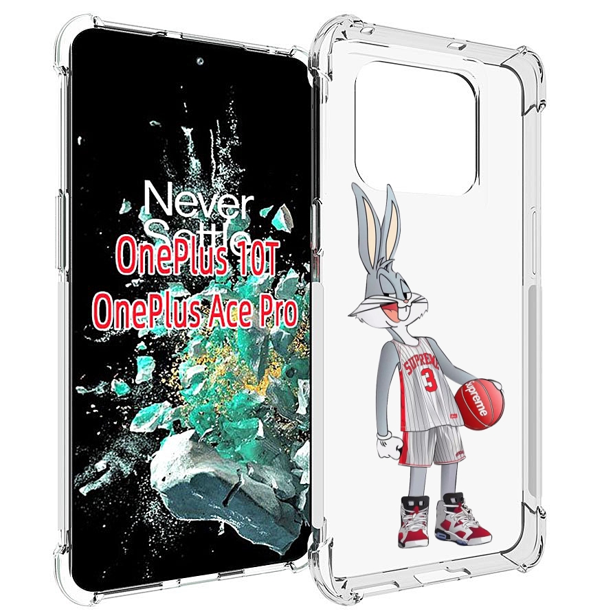 

Чехол MyPads заяц-баскетболист женский для OnePlus 10T, Прозрачный, Tocco