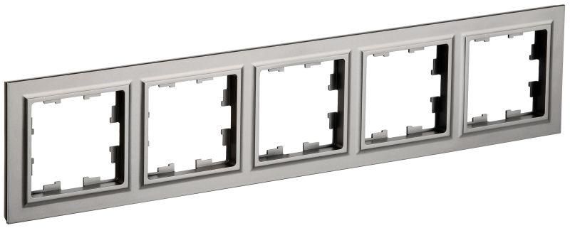 

Рамка 5-м BRITE РУ-5-БрС сталь IEK BR-M52-K46, Серебристый