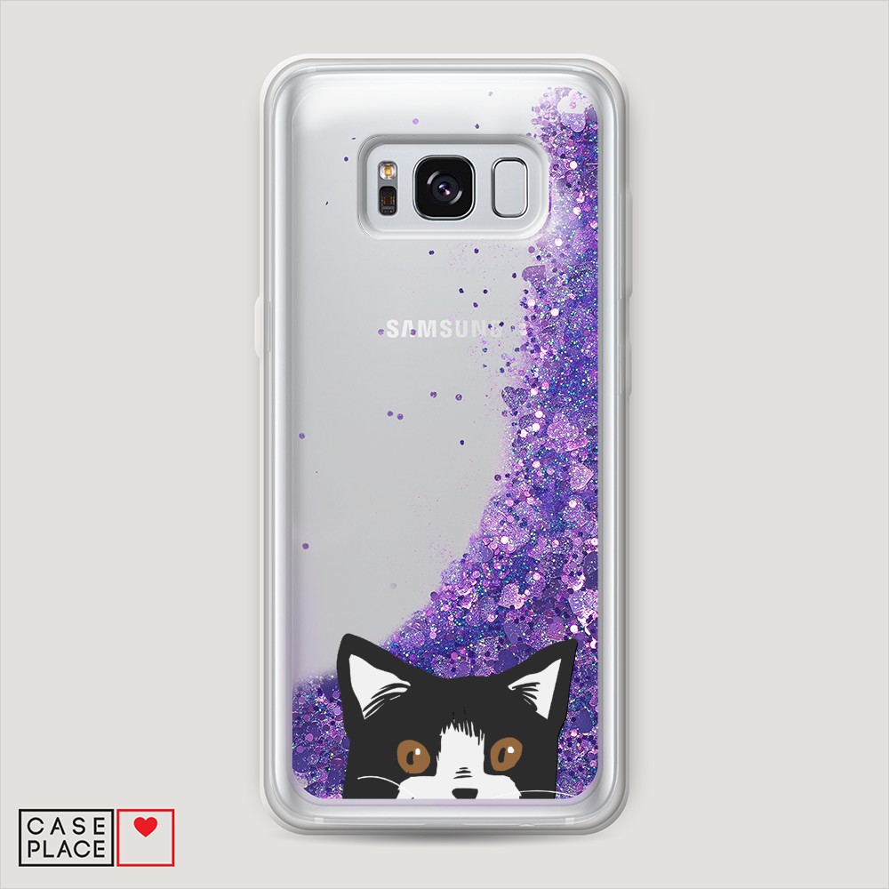 

Чехол Awog на Samsung Galaxy S8 Plus "Подглядывающий кот", Разноцветный, 24892-1