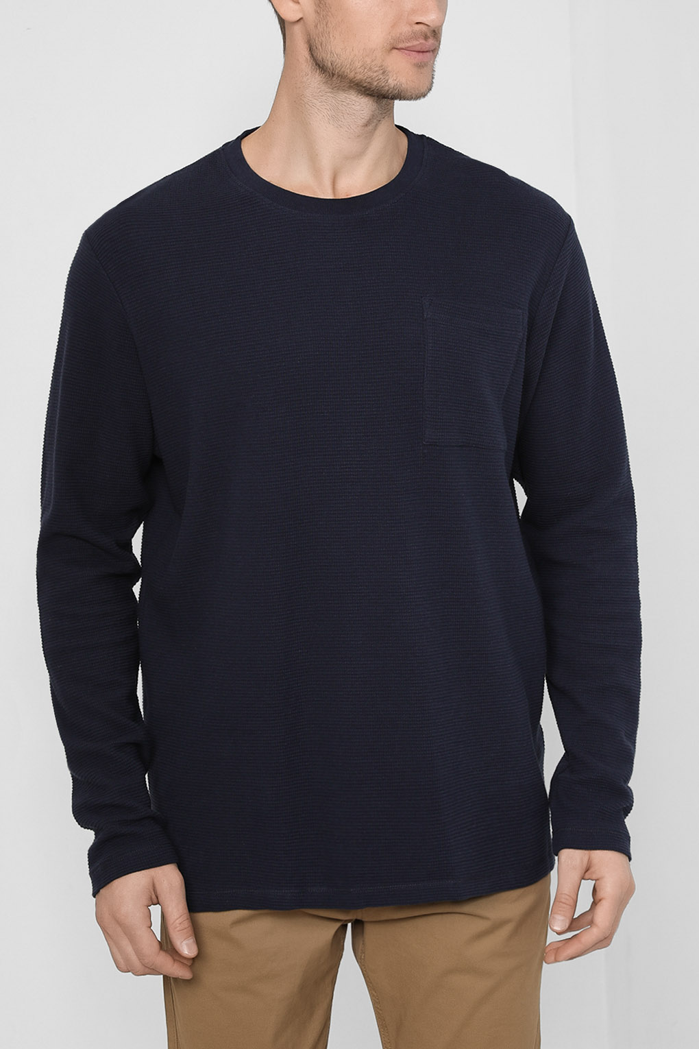 

Лонгслив мужской Esprit Casual 082EE2K312 синий L, 082EE2K312