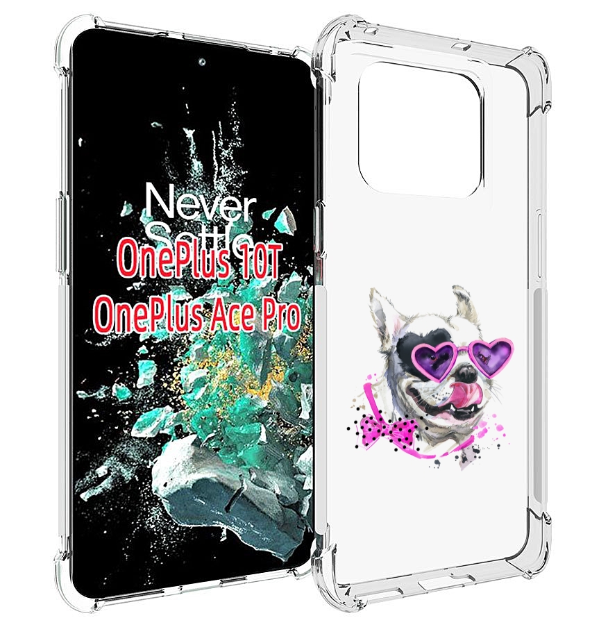 

Чехол MyPads акварельный пёс для OnePlus 10T, Прозрачный, Tocco