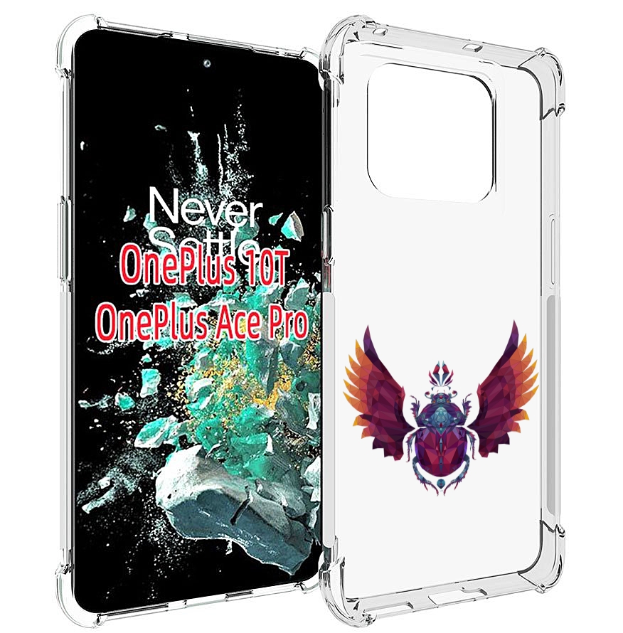 

Чехол MyPads алмазный скоробей для OnePlus 10T, Прозрачный, Tocco