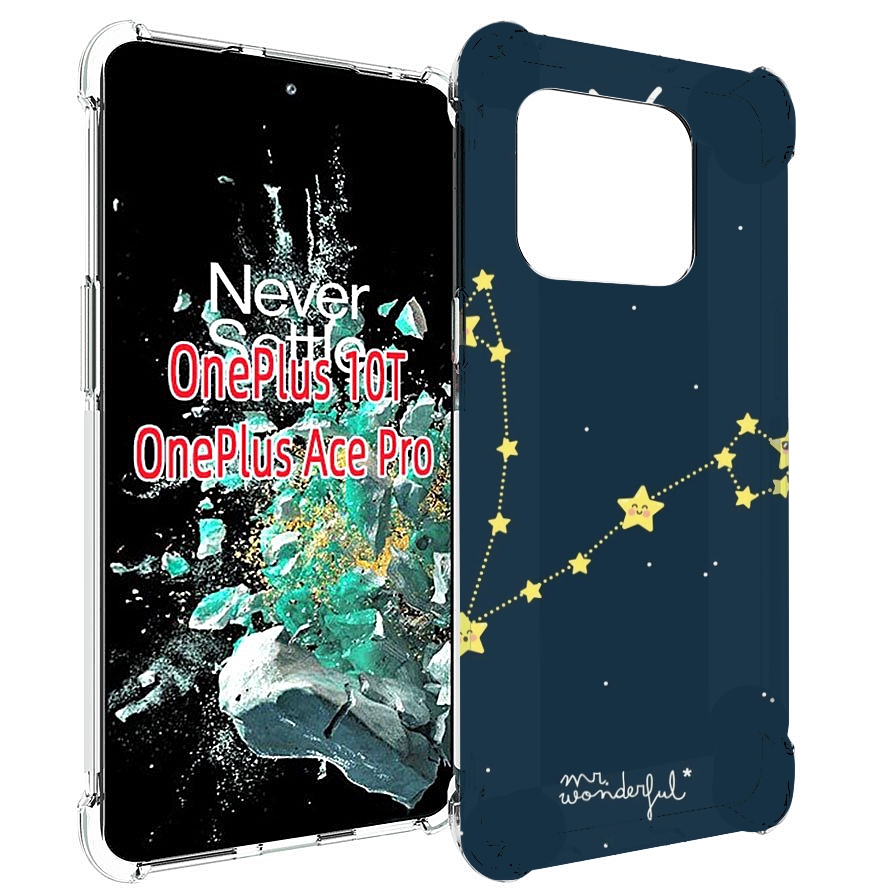 

Чехол MyPads знак зодиака рыбы 1 для OnePlus 10T, Прозрачный, Tocco