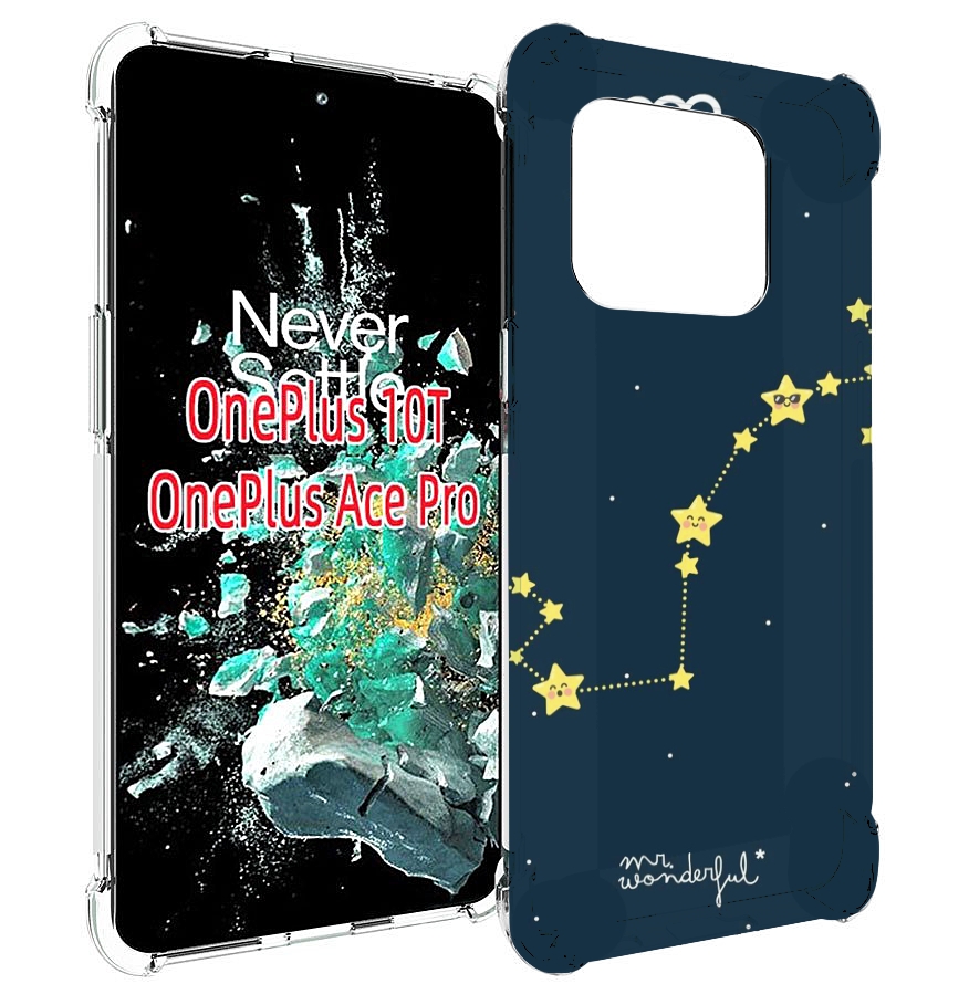 

Чехол MyPads знак зодиака скорпион 1 для OnePlus 10T, Прозрачный, Tocco