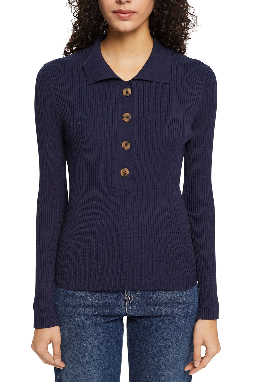 

Пуловер женский Esprit Casual 092EE1I352 синий S, 092EE1I352