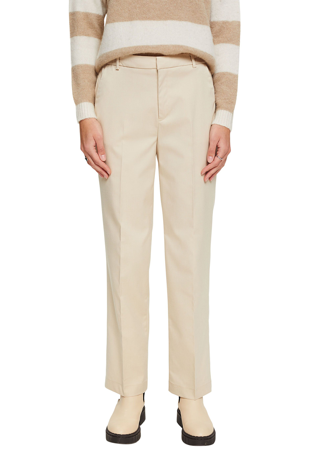 

Брюки женские Esprit Casual 122EE1B302 бежевые 38 EU, Бежевый, 122EE1B302