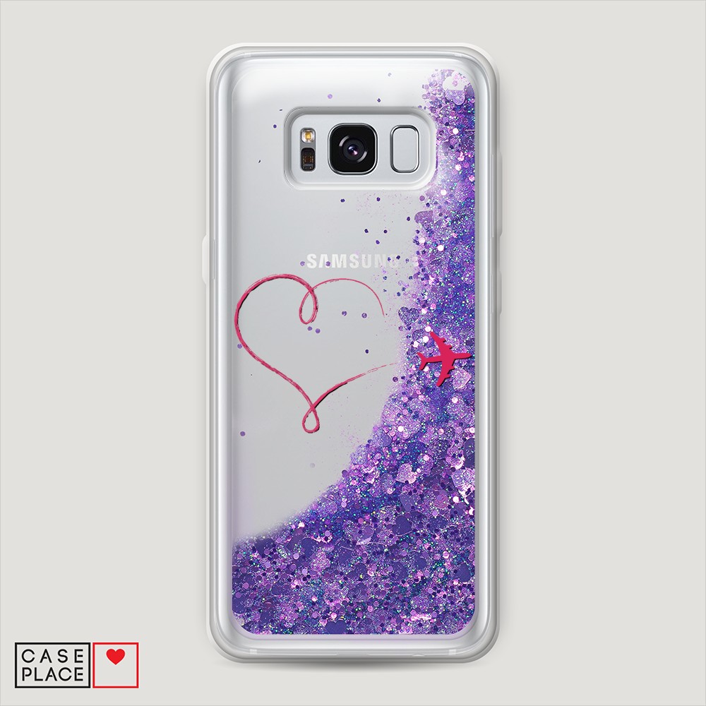 

Чехол Awog на Samsung Galaxy S8 Plus "Сердце и самолет", Разноцветный, 24892-1