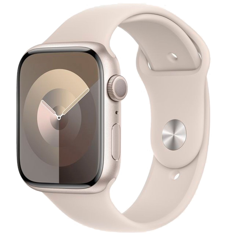 Смарт-часы Apple Watch Series 9 45mm Starlight Aluminium S/M (MR963)