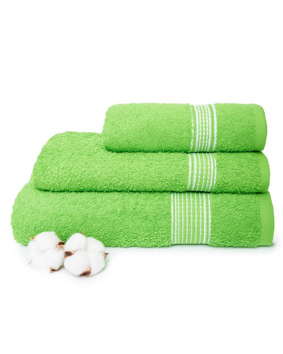фото Набор полотенец "вышневолоцкий текстиль" 528 яркий зеленый 3 штуки