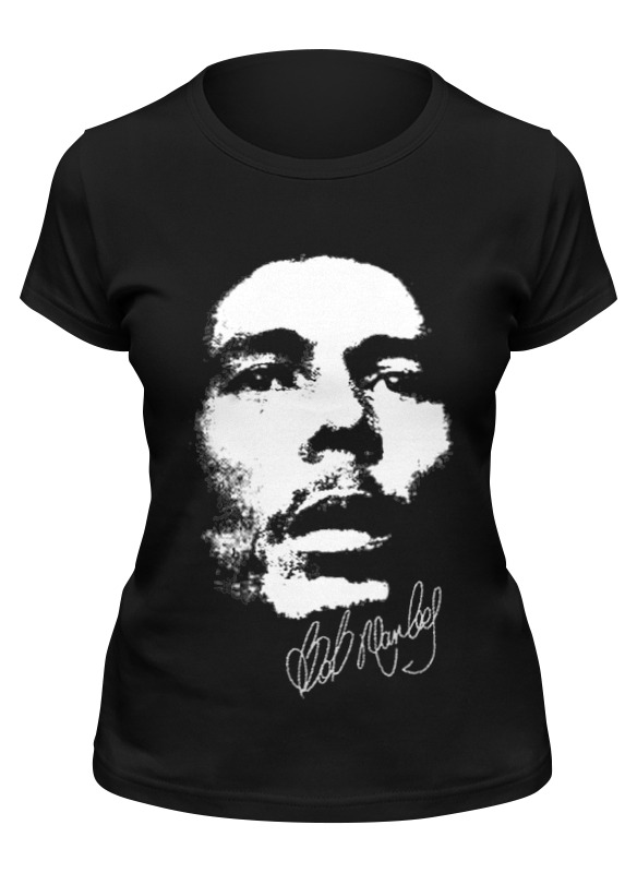 

Футболка женская Printio Bob marley черная M, Черный, Bob marley