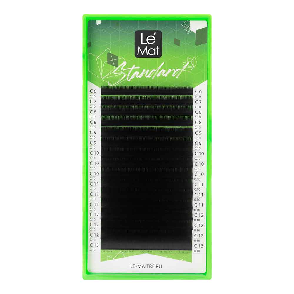 Ресницы черные Le Maitre Standard 16 линий C  0.07 12 mm фотобаннер 250 × 200 см с фотопечатью люверсы шаг 1 м зелёная стена