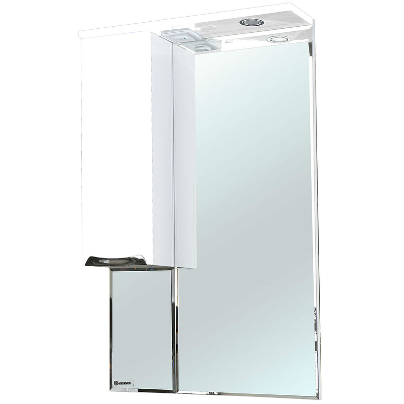 

Зеркало со шкафом Bellezza Альфа 65 L 4618810002013 с подсветкой Белое, Белый, Альфа