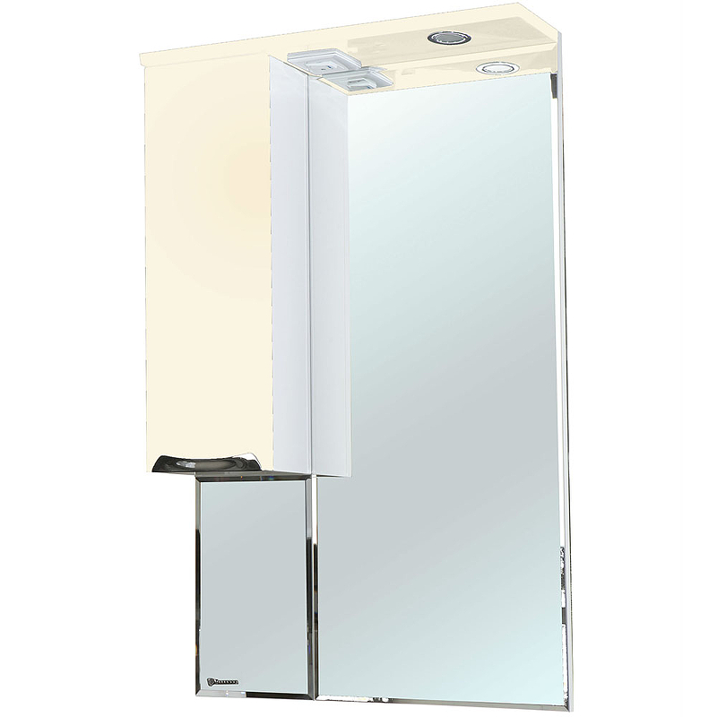 

Зеркало со шкафом Bellezza Альфа 65 L 4618810002075 с подсветкой Белое Бежевое, Бежевый, Альфа