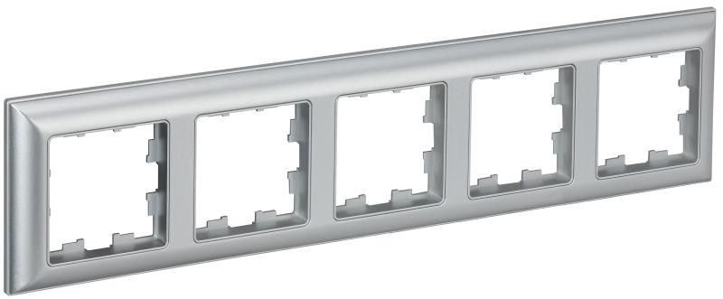 

Рамка 5-м BRITE РУ-5-Бр алюм./алюм. IEK BR-M52-12-K47, Серый