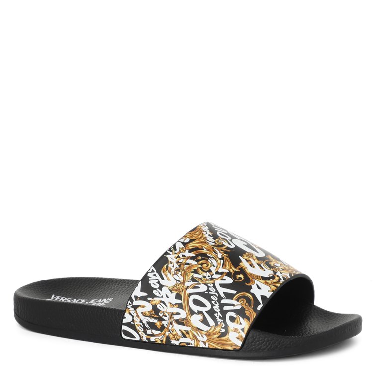 

Сланцы женские Versace Jeans Couture 73VA3SQ3 черные 38 EU, 73VA3SQ3