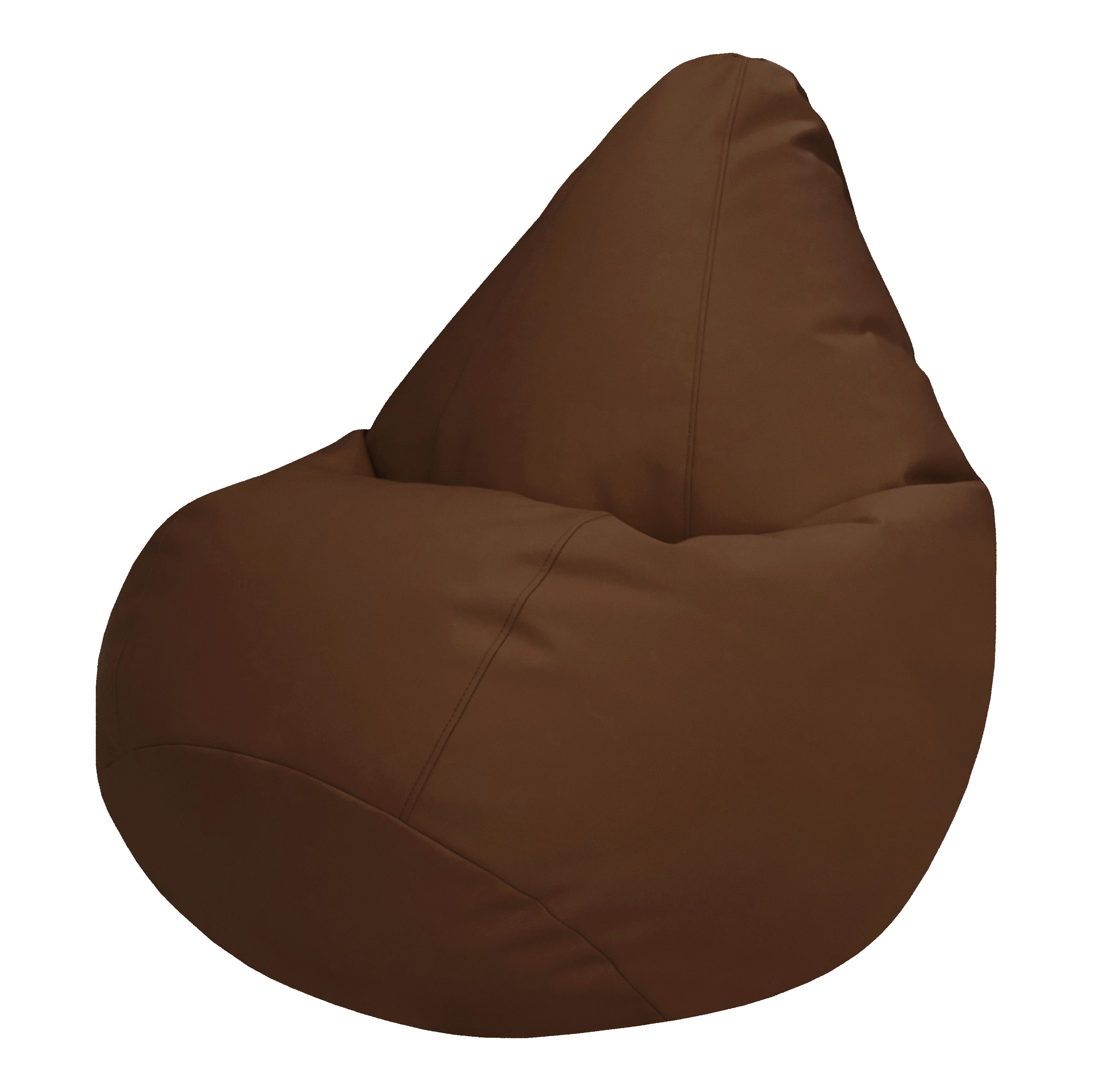 фото Кресло-мешок папа пуф экокожа коричневый xl 125x85