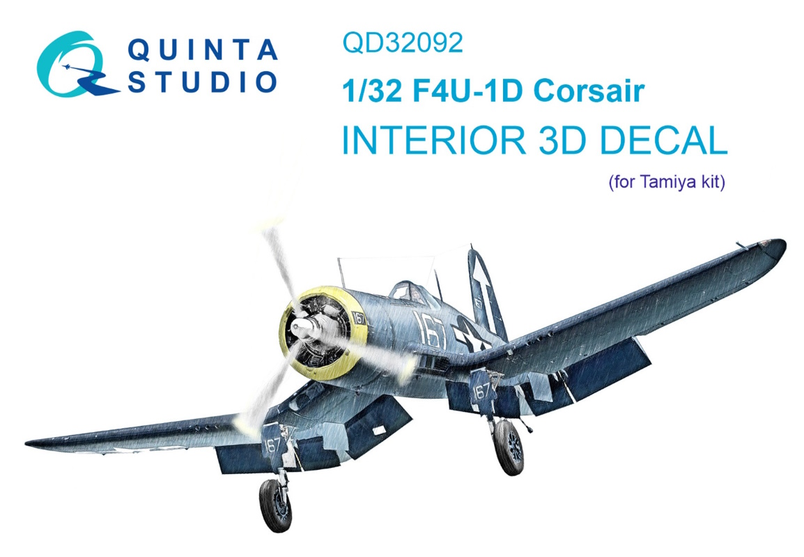 

QD32092 3D Декаль интерьера кабины F4U-1D Tamiya, Цветной