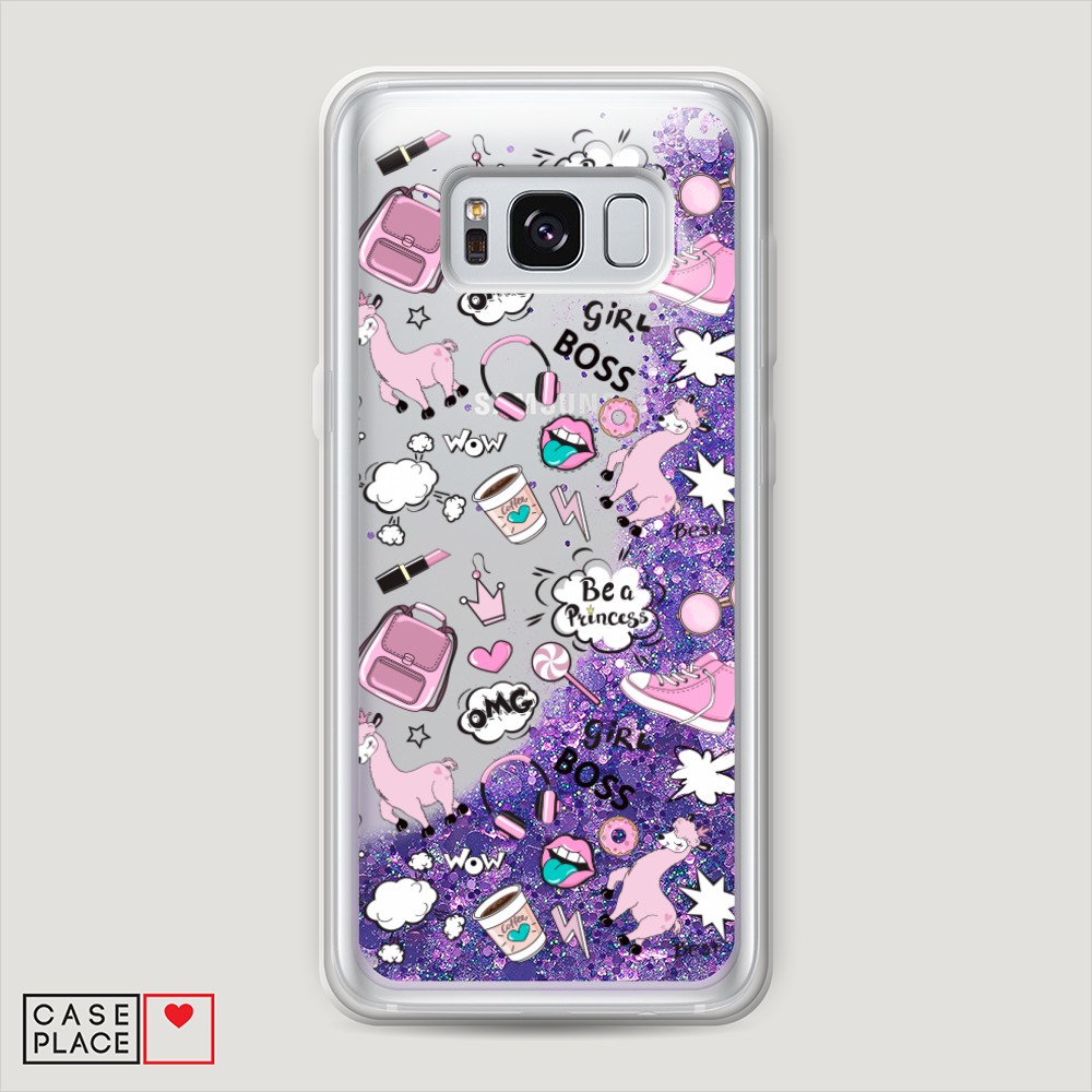 

Чехол Awog на Samsung Galaxy S8 Plus "Стильная лама", Разноцветный, 24892-1
