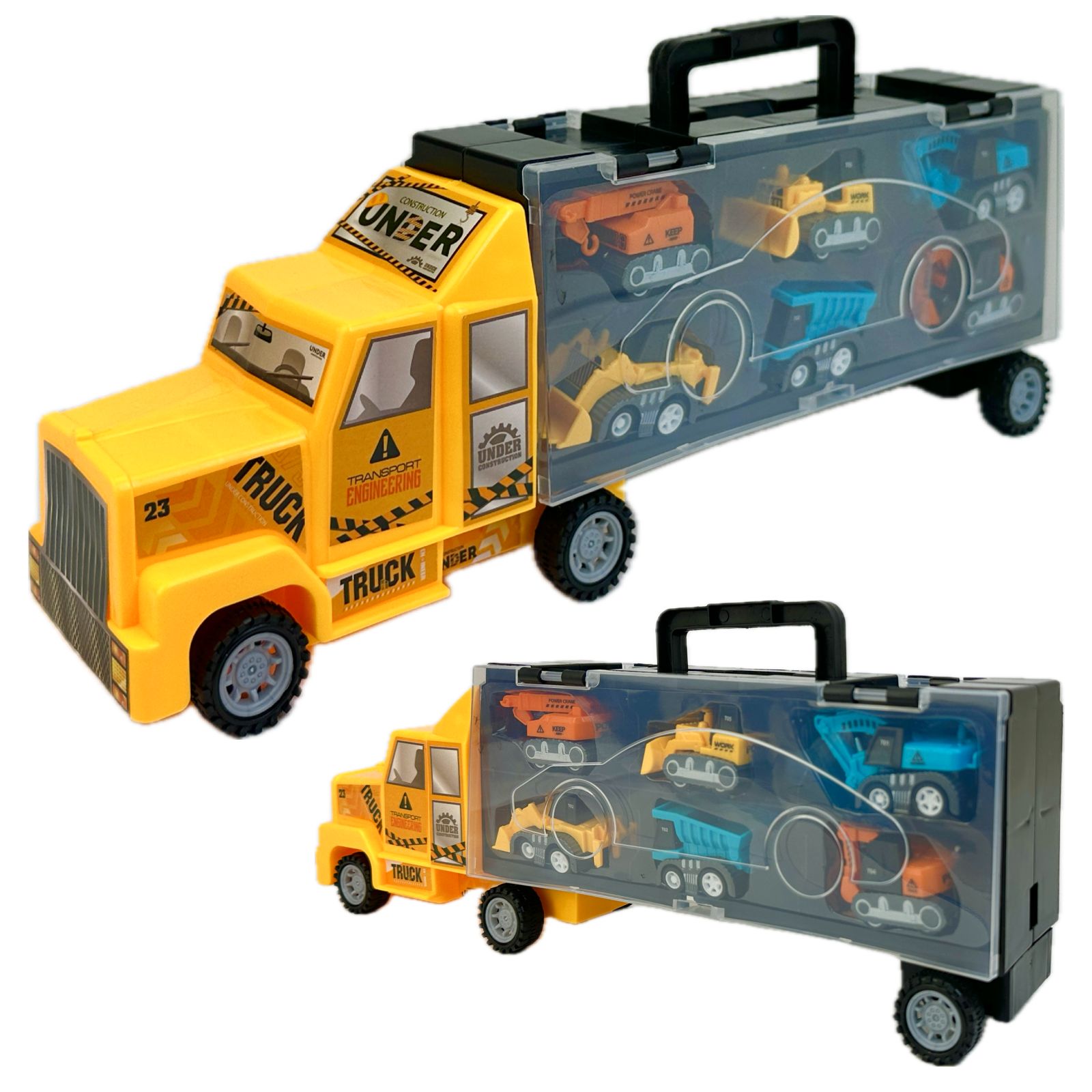 Трейлер-гараж Play Smart с набором машинок машина-автовоз кейс с ручкой drift грузовик автовоз с набором легковых машин transport truck 1 50