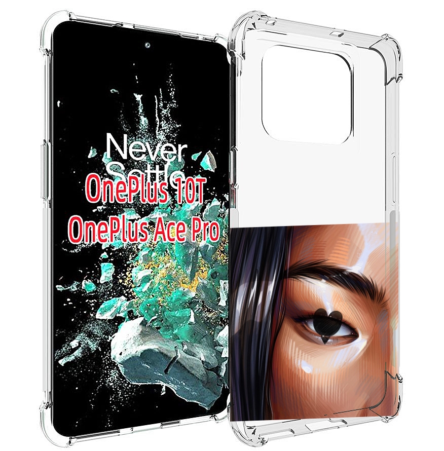 

Чехол MyPads зрачок-сердце женский для OnePlus 10T, Прозрачный, Tocco