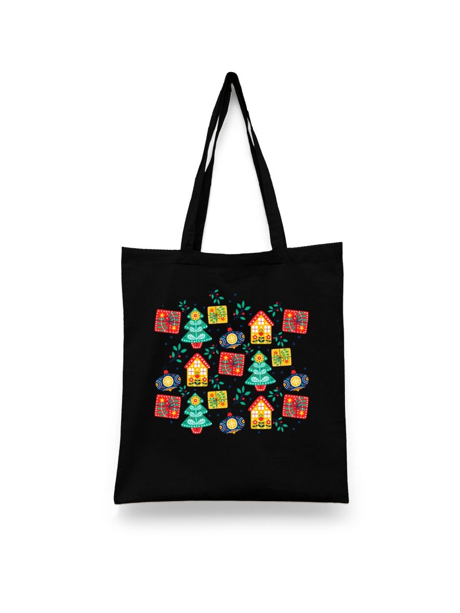 

Шоппер унисекс Каждому Своё Новый Год/Кролик/Рождество NY55 черный, Новый Год/Кролик/Рождество NY55