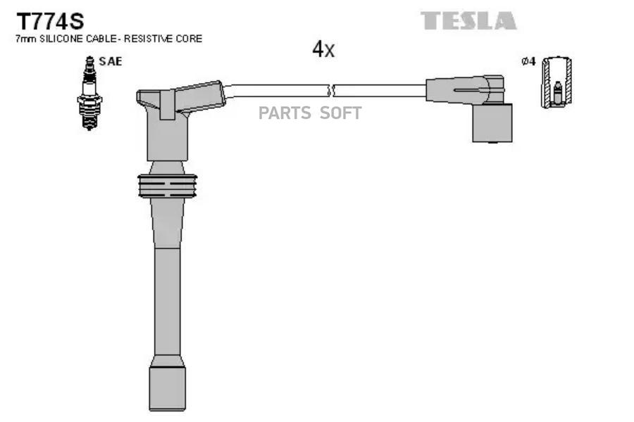 

Провода в/в ВАЗ 2110 инжектор 16кл силиконовые TESLA T774S