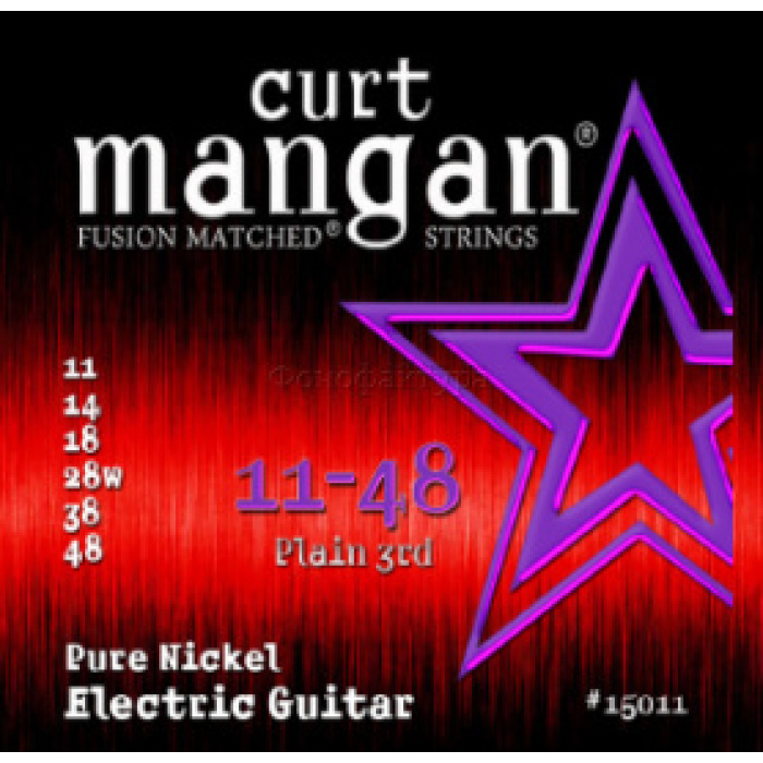 фото Curt mangan electric pure nickel 11-48 струны для электрогитары