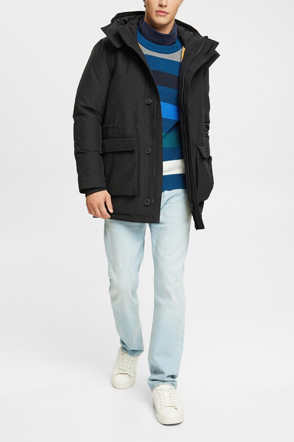 

Куртка мужская Esprit Casual 092EE2G316 черная XL, Черный, 092EE2G316