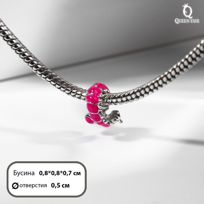 

Шарм из бижутерного сплава Queen fair 7565494, эмаль, Розовый;серебристый, 7565494