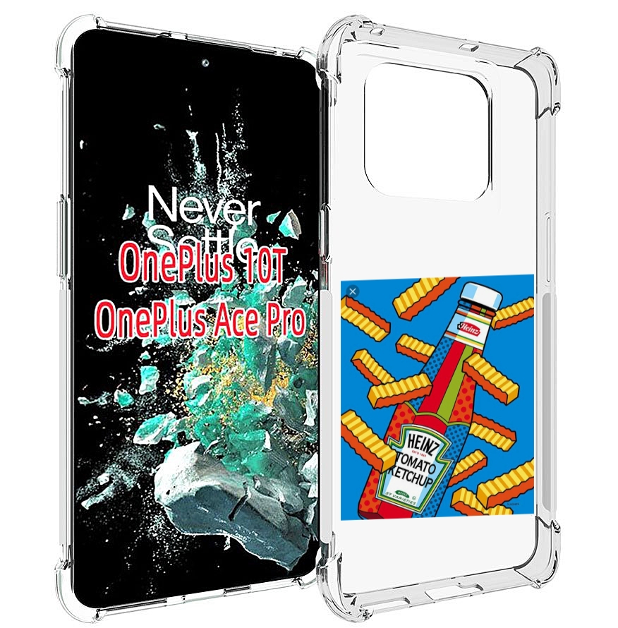 

Чехол MyPads картошка с соусом для OnePlus 10T, Прозрачный, Tocco