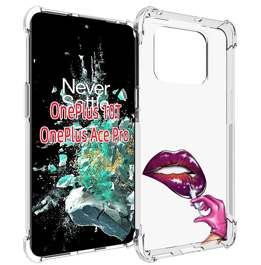 

Чехол MyPads качаем-губы для OnePlus 10T, Прозрачный, Tocco