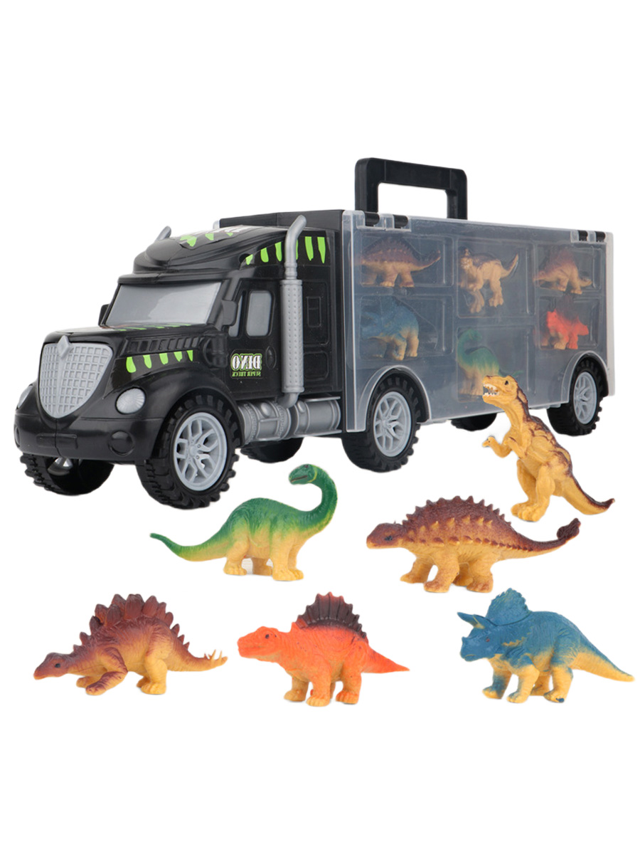 Игровой набор StarFriend грузовик трейлер с динозаврами, 40х8,5х11,5 см, 6 фигурок каталка falk грузовик с едой набором аксессуаров