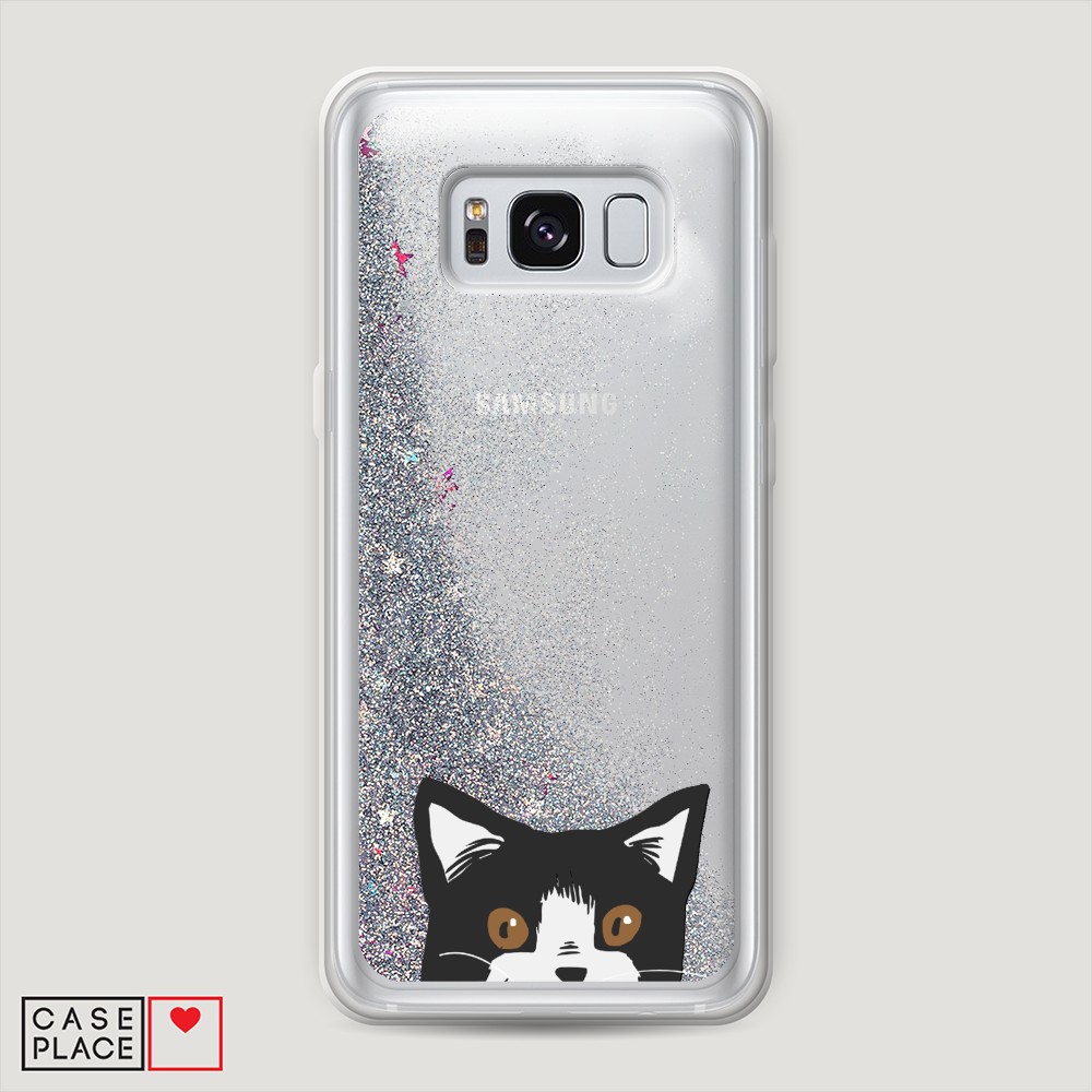 

Чехол Awog на Samsung Galaxy S8 "Подглядывающий кот", Разноцветный, 24791-1