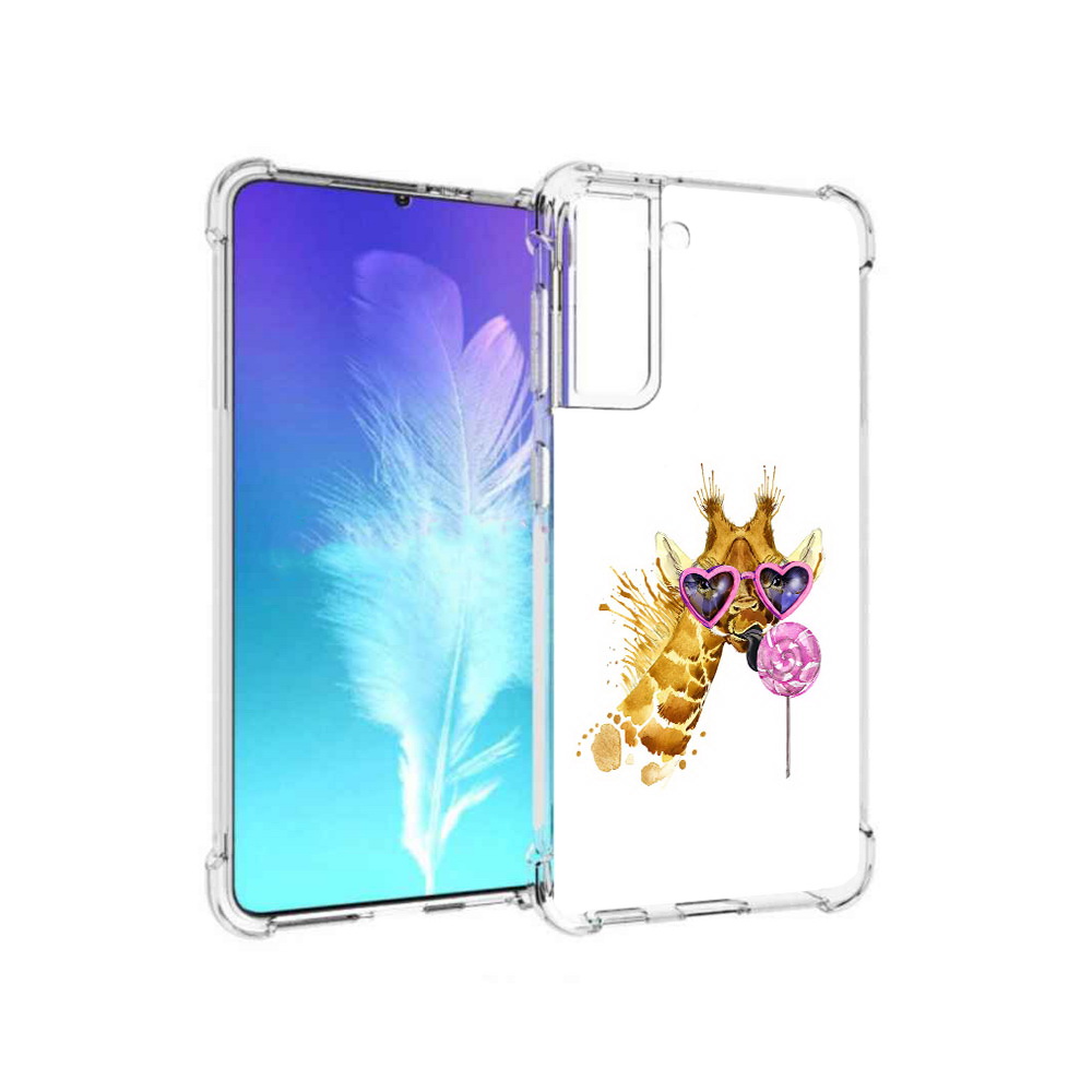 

Чехол MyPads Tocco для Samsung Galaxy S21 акварельный жираф (PT157088.510.217), Прозрачный, Tocco