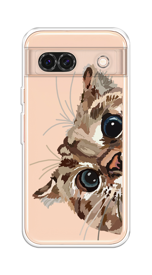 

Чехол на Google Pixel 8A "Любопытный кот", Коричневый;синий;черный, 271750-1