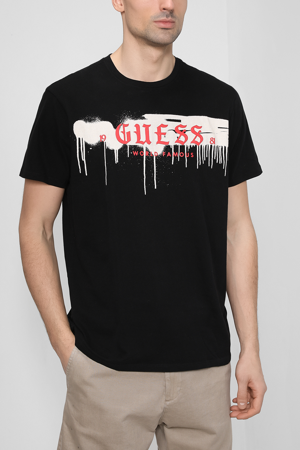 

Футболка мужская Guess M3RI75 KBDK0 черная L, Черный, M3RI75 KBDK0