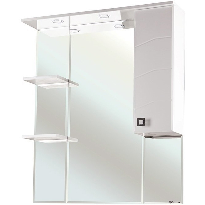 

Зеркало со шкафом Bellezza Джулия 75 R 4611212001011 с подсветкой R Белое, Белый, Джулия