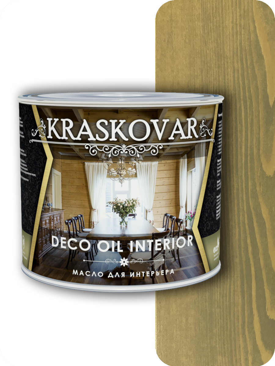 фото Масло для интерьера kraskovar deco oil interior бамбук 2,2л