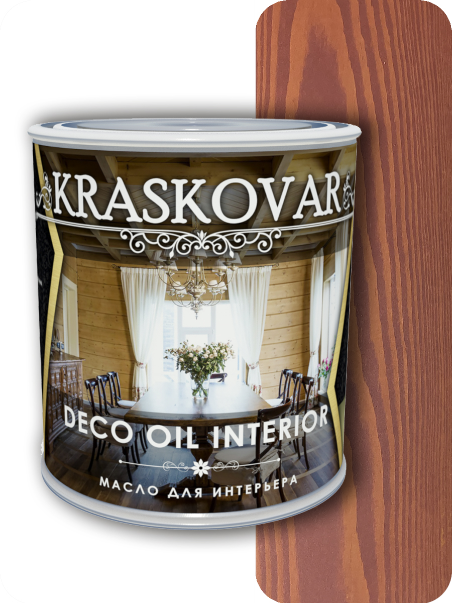 фото Масло для интерьера kraskovar deco oil interior вишня 0,75л